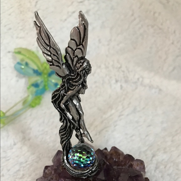 Other - 🧚‍♂️Pewter and Purple Crystal Fairy Figurine